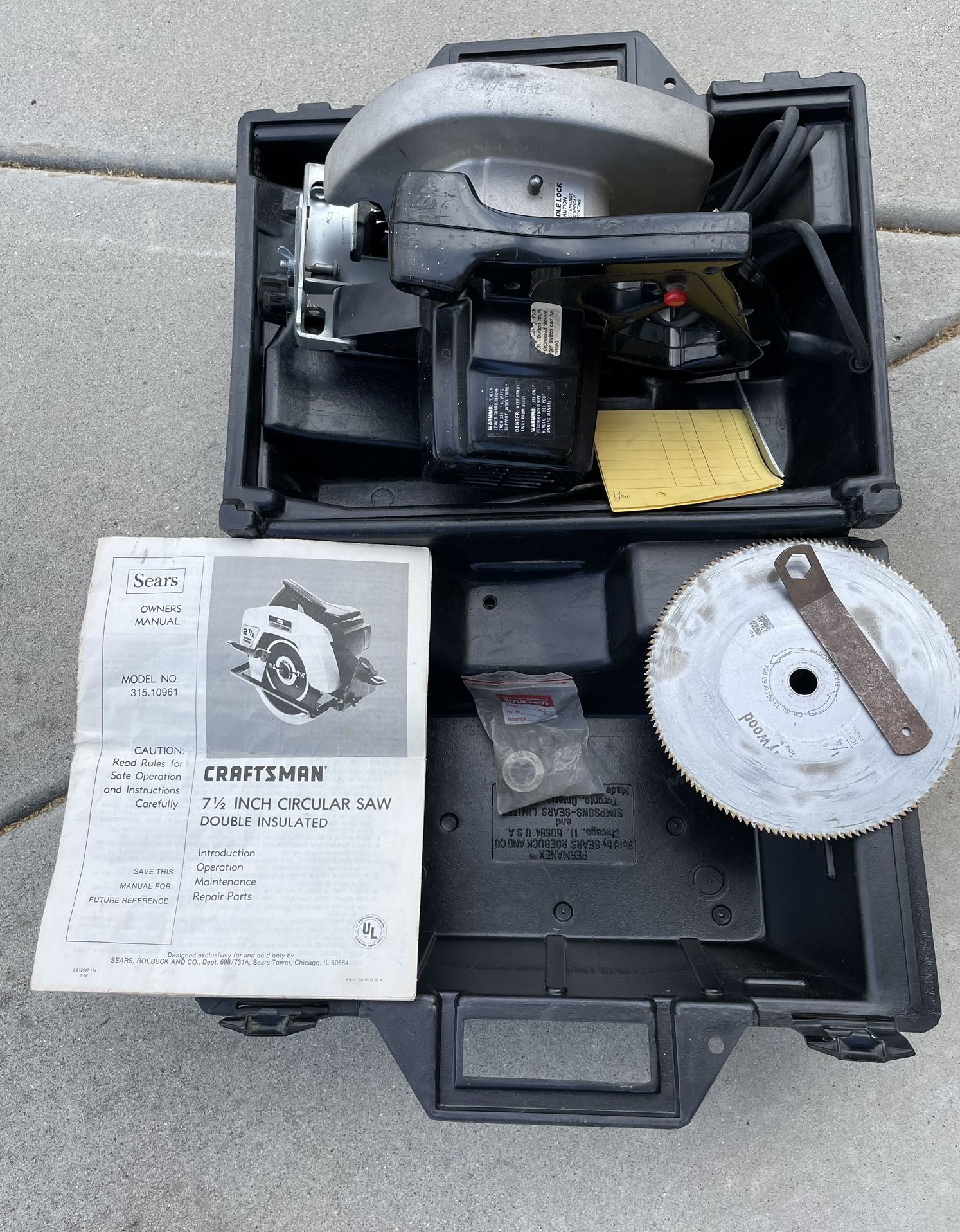 Craftsman 7-1/2” Circular Saw, MN (contact info removed)1