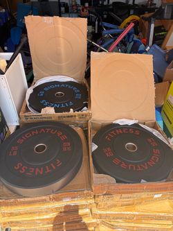 Olympic Bumper Plates 35, 45, 55 lb pairs - BRAND NEW