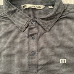 Travis Mathew Men’s Size M Embroidered Logo Printed Logo Golf Polo Shirt Casual