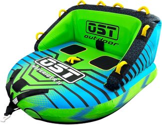 2-4 Person Towable Tubes for Boating, Sofa Style Boat Tube, Water Sports Inflatable Towables Tubes for Boats to Pull, Dual Tow Points, Durable Nylon C