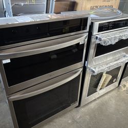 LG - 30" Smart Built-In Electric Convection Combination Wall Oven with Microwave and Steam Sous Vide - Printproof Stainless Steel Model: WCEP6427F 