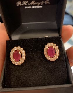 EFFY COLLECTION Diamond/ruby Earrings 