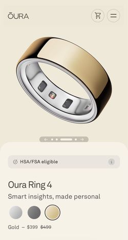 OURA ring size 8 - new gold ring