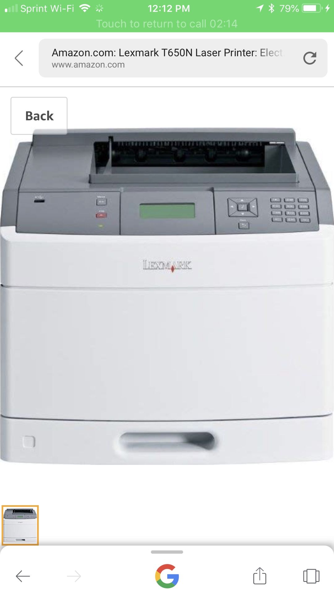 Lexmark T650n laser printer,deluxer, and 550 sheet drawer