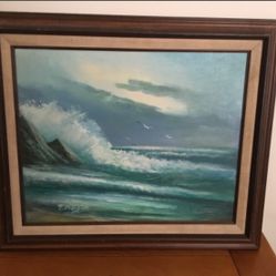 Engel - “Big Sur Midnight”. (Good Condition) Oil Painting 