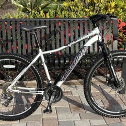 Schwinn AL Comp Mountain Bike, 27.5-in. Wheels, 21 Speed Adult Bicycle, Grey