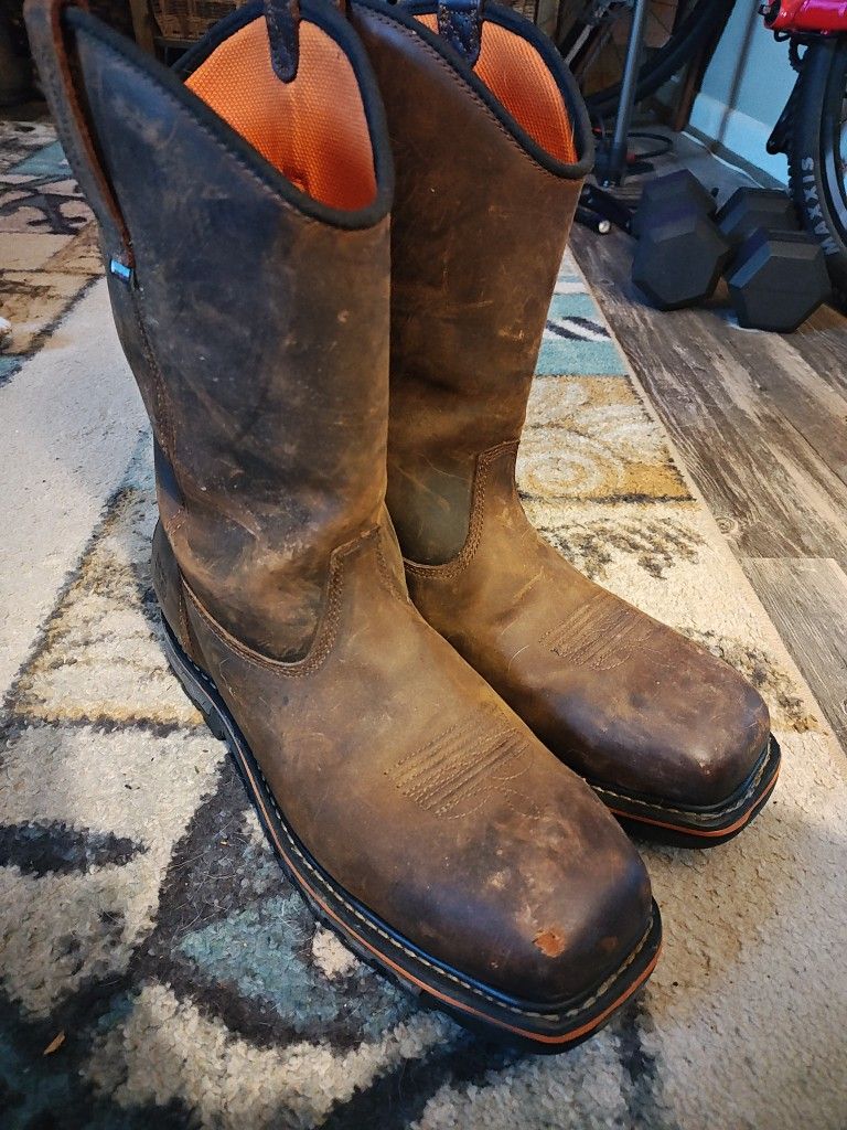 Slightly Used 14 M Timberland Pro Steel toe Boots
