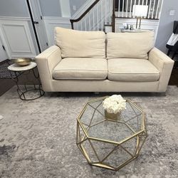 Pottery Barn Beige Sofa – Free Delivery – Must Sell Today