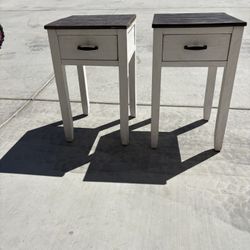 Pair of Farmhouse Style Nightstands