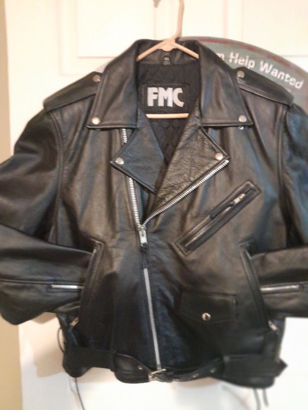 FMC Genuine Leather Biker Coat
