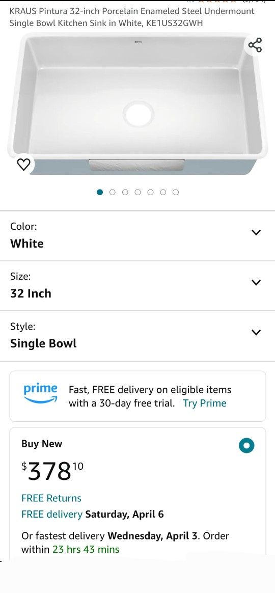 Undermount Withe Sink 