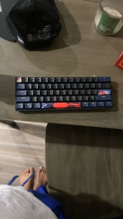 surmen 60% Gaming Keyboard 60 Percent, Wired Mini Mechanical Keyboard with Linear Red Switches PBT Keycaps for PC Gamer Typist (Blue Samurai B/Rainbow