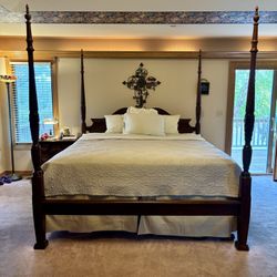 Mahogany King Size Poster Bed