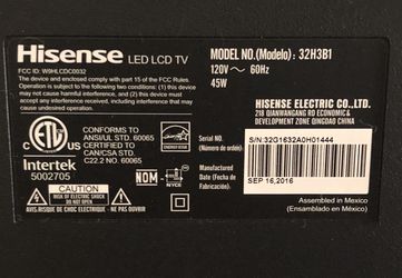  Hisense 32 720p LCD TV (32H3B1) : Electronics