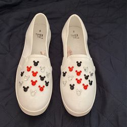 Jeweled Character Heads Women’s Slide-on Sneakers