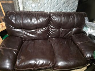 Leather sofa love seat