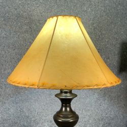 Vintage Rustic Southwestern 18" Laced Rawhide Leather Lamp Shade Mexico Stitched