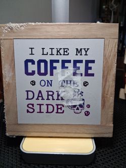 Dark coffee wood sign- sealed package