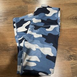 blue camo reebok leggings