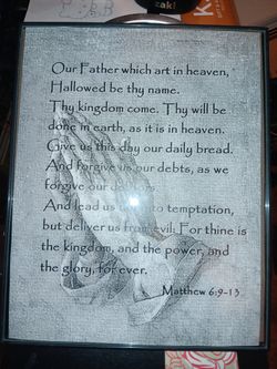 Lords Prayer Framed