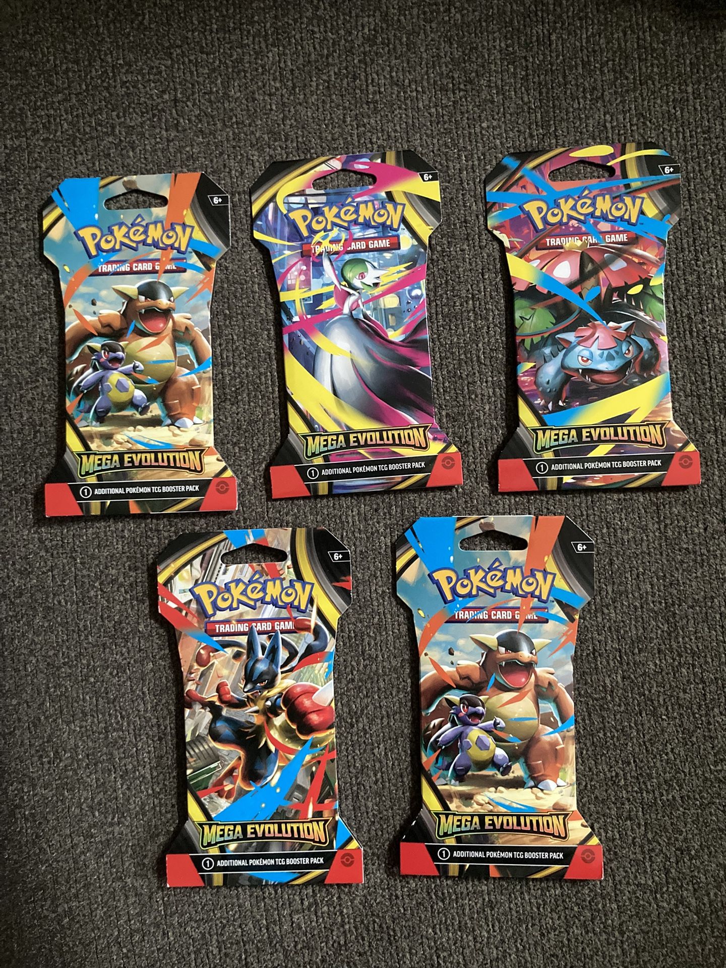 Mega Evolution Pokemon TCG Booster Pack Bundle Of 5