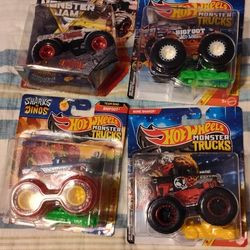 New Collection Of Scale 1:64 Monster Jam And Hot Wheels Trucks.