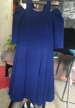 Beautiful royal blue open shoulder dress size