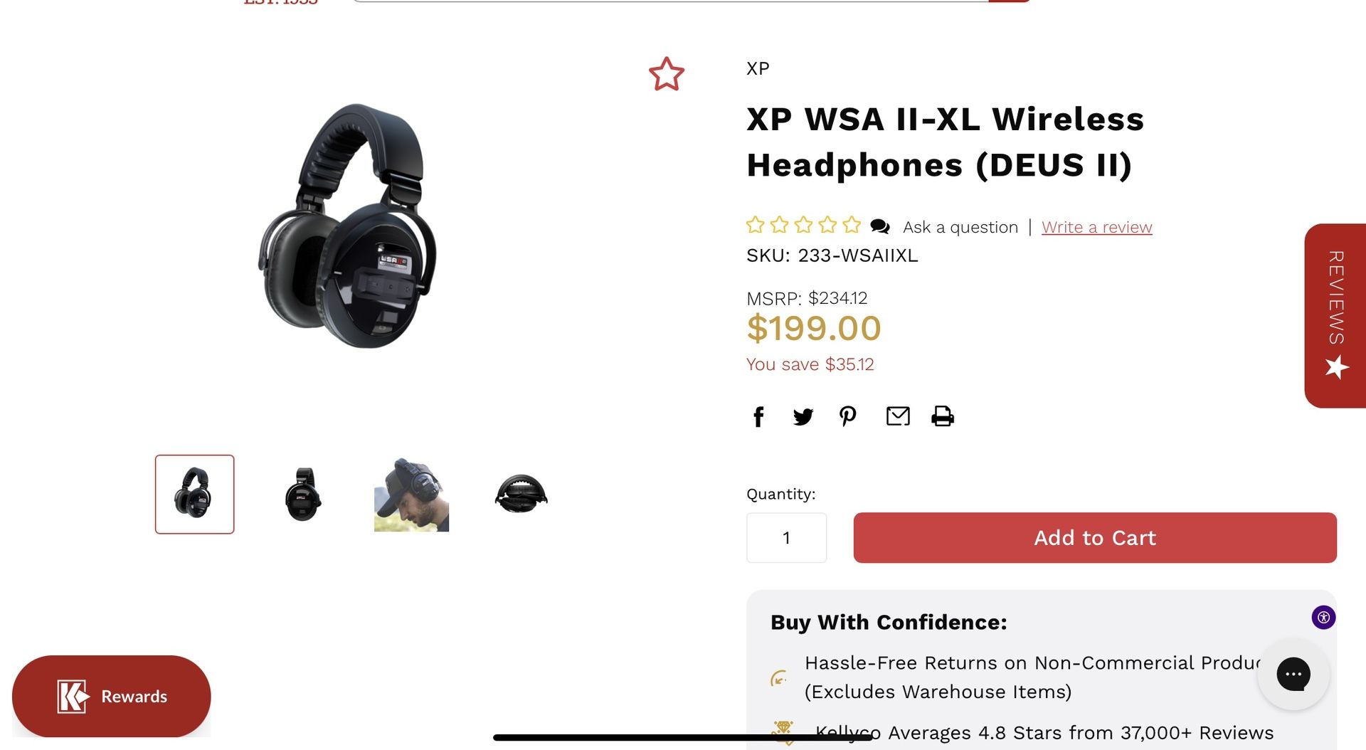 XP Deus  WSA II -XL Headphones 