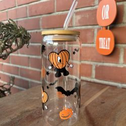 Bad Bunny Halloween 20 Oz Glass Can Cup