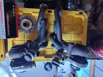 Fox body mustang twin turbo kit. Removed last year. Custom built, twin 58s, everything included from throttle body to exhaust,