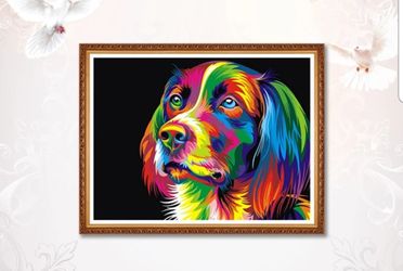 Colorful Dog Diamond Art Kit