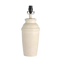 Turned large Ceramic Off White Accent Lamp Base