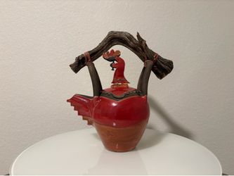 Rare Find! Barbara Heard Raku Pottery Teapot
