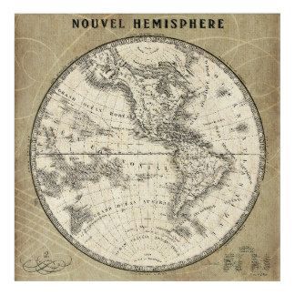 Vintage French Framed Maps set of 2