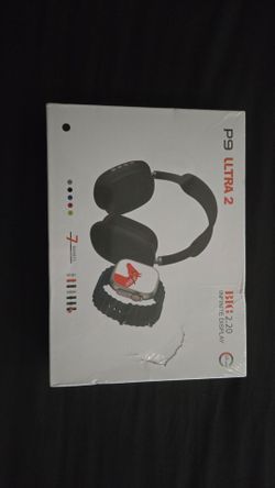 P9 Ultra 2 Smartwatch and Headphones Combo 7 Wristbands