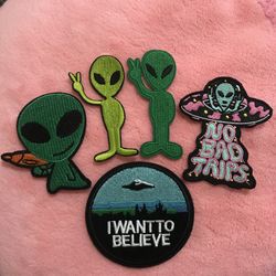 alien iron on patches (shipping only)
