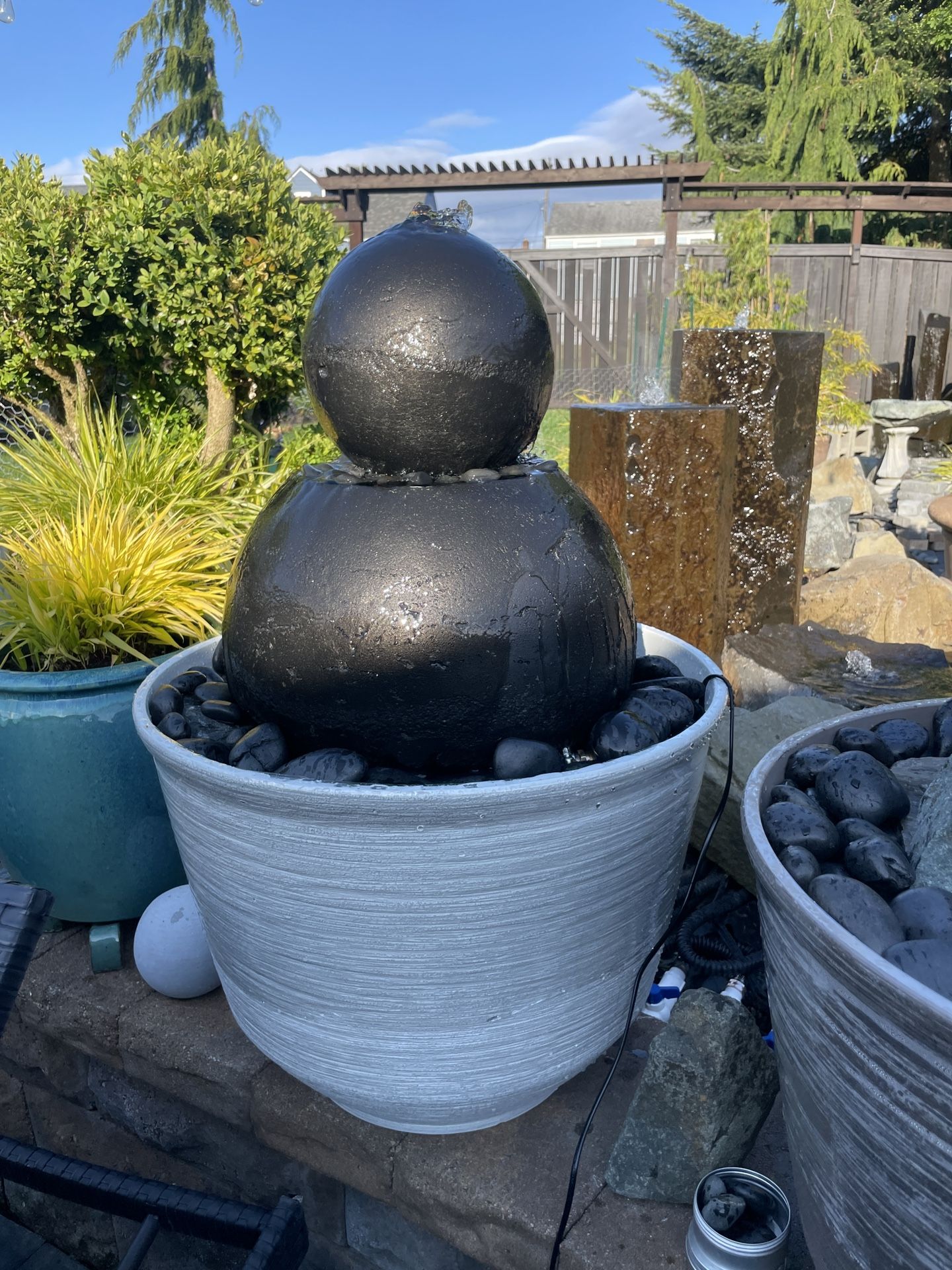 3ft Custom Double Sphere Fountain