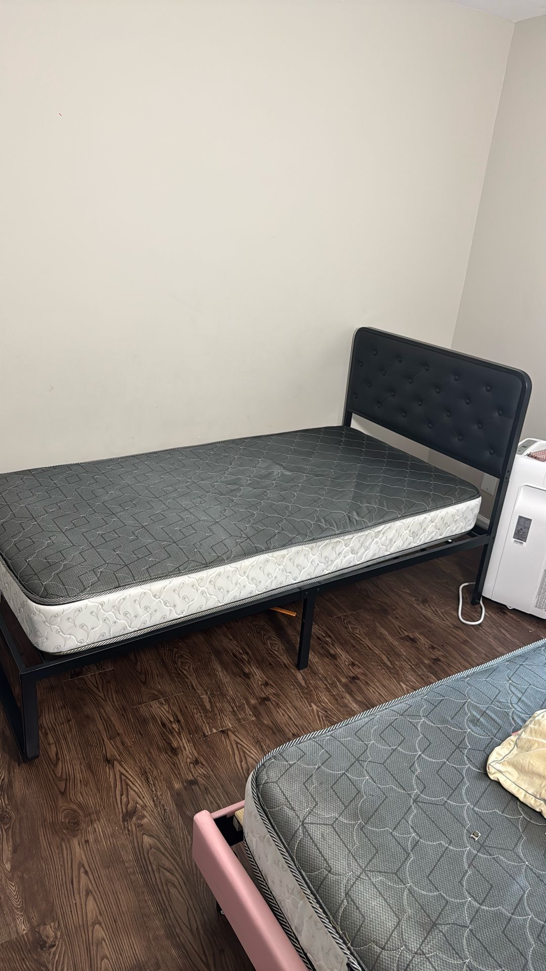 Black Twin Bed Frame & mattress