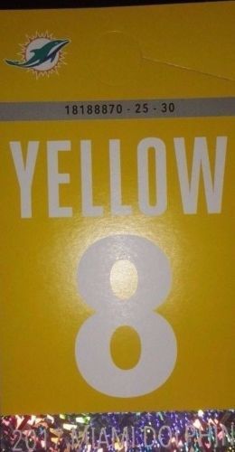 Miami dolphins vs patriots yellow parking pass