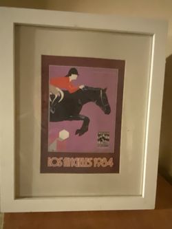 1984 LA Olympics Equestrian Lithograph  
