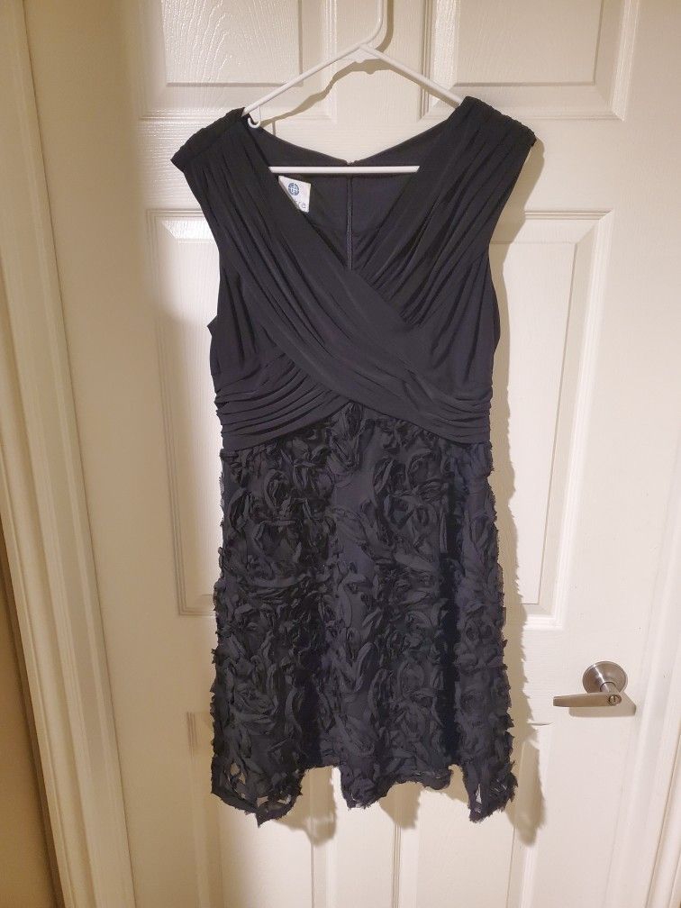patra formal dresses Women Vintage Patra Black Dress w/ Floral Design (Size 16) Maxi dress