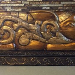 BIG GOLD ELEPHANT HOME DECOR FROM PIER 1 (22 X9.5)