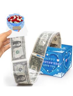 Happy Valentine's Day Money Box for Cash Gift Pull,Money Gift Boxes for Cash,Mon