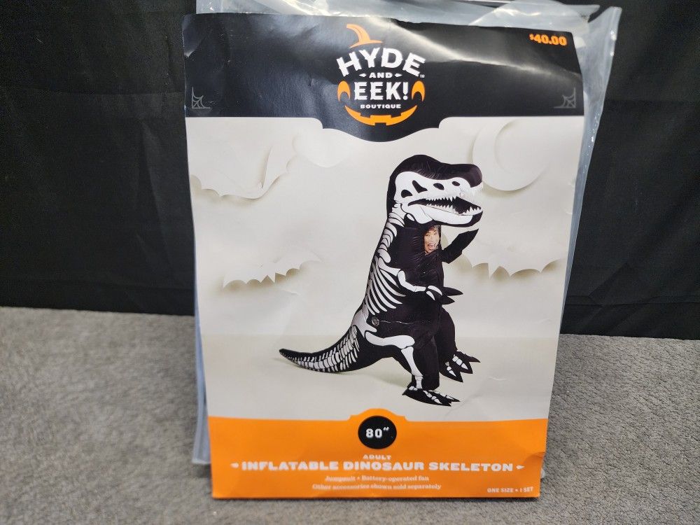 Adult Inflatable Dinosaur Skeleton Halloween Costume