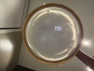 Large Round Flush-Mount Ceiling Light – Black/Dark Bronze