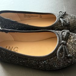 INC International Concepts Black Glitter Flats