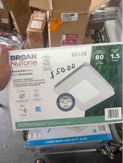 Broan NuTone BELS8 Humidity Sensing Exhaust Fan with LED Light