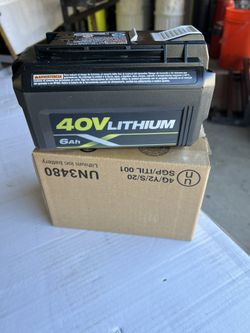 40V Lithium-Ion 6.0 Ah High Capacity Battery