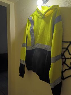 Hoodie neon for work size large