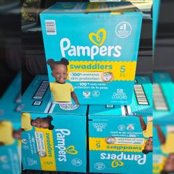 PAMPERS Swaddlers Sz 5/ 58 Diapers